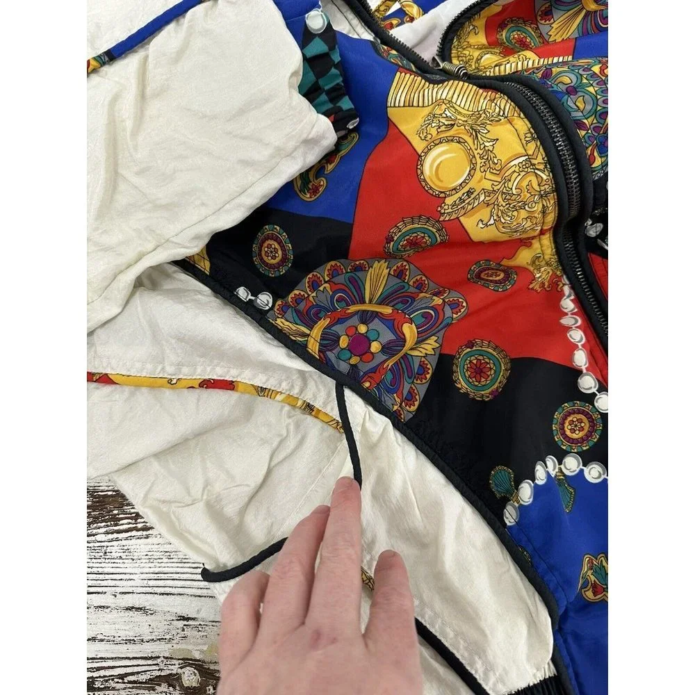 Vintage 90s East West Women Small Track Suit Windbreaker Jacket Oversized - Picture 9 of 11